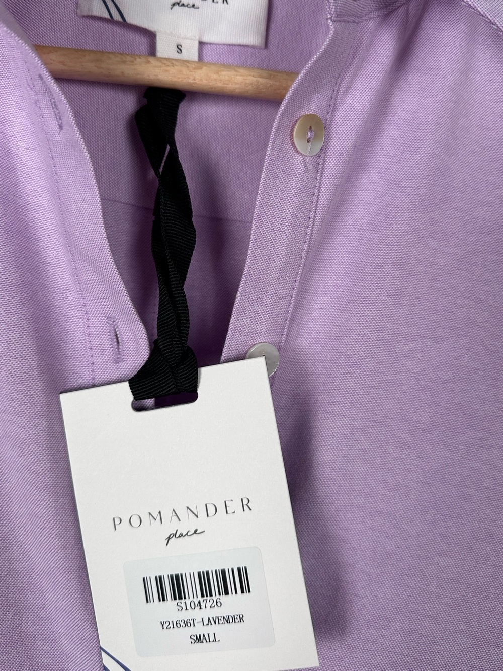 POMANDER PLACE Lavender Oxford Harris Shirt Dress - Picture 7 of 8